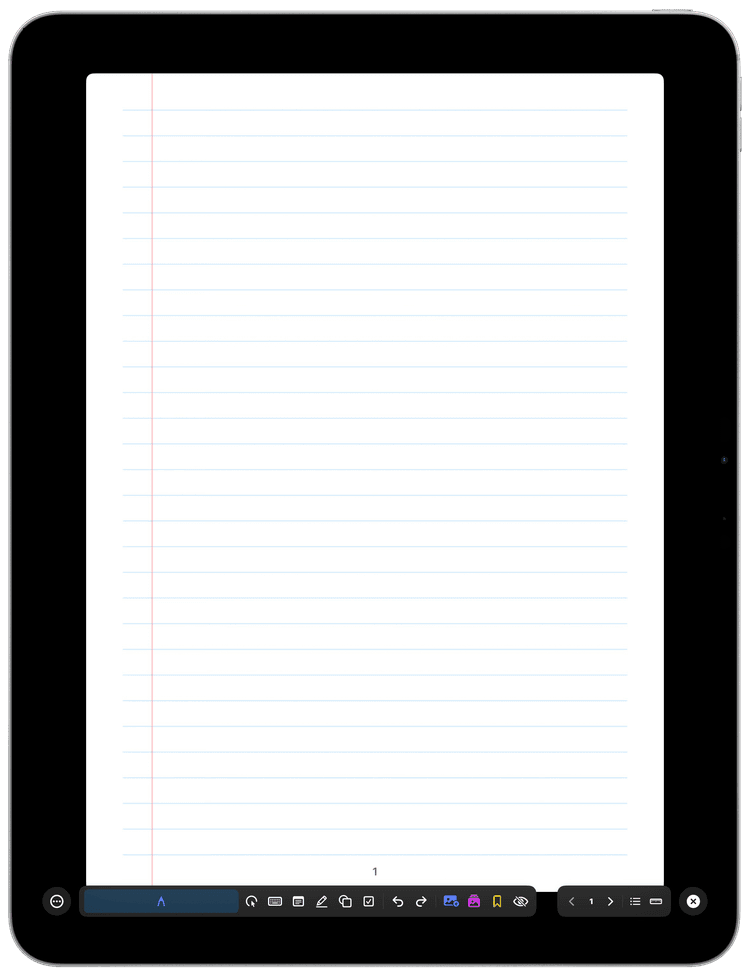 Clean editor interface on iPad